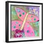 Pink Butterfly-Jennifer McCully-Framed Giclee Print