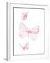 Pink Butterflys I-PI Juvenile-Framed Art Print