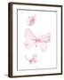 Pink Butterflys I-PI Juvenile-Framed Art Print