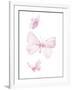 Pink Butterflys I-PI Juvenile-Framed Art Print