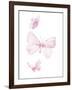 Pink Butterflys I-PI Juvenile-Framed Art Print