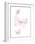 Pink Butterflys I-PI Juvenile-Framed Art Print