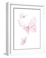 Pink Butterflys III-PI Juvenile-Framed Art Print