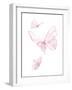 Pink Butterflys III-PI Juvenile-Framed Art Print