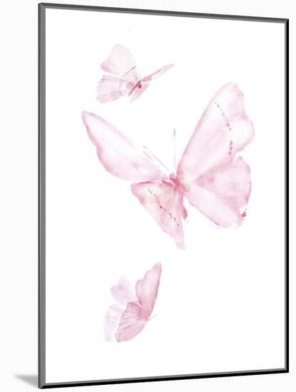 Pink Butterflys III-PI Juvenile-Mounted Art Print