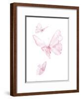 Pink Butterflys III-PI Juvenile-Framed Art Print