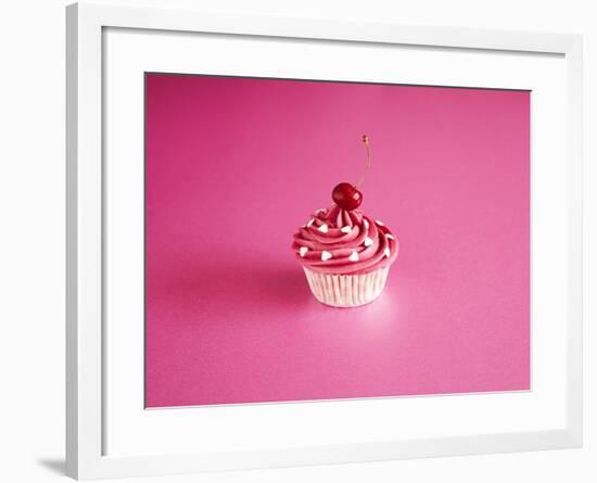 Pink Cake on Pink with Cherry-Tom Quartermaine-Framed Giclee Print