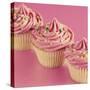 Pink Cakes on Pink 02-Tom Quartermaine-Stretched Canvas