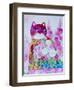 Pink Cat-Oxana Zaika-Framed Giclee Print