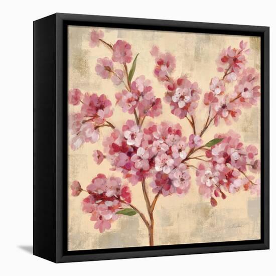 Pink Cherry Branch II-null-Framed Stretched Canvas