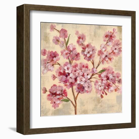 Pink Cherry Branch II-null-Framed Art Print