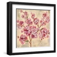 Pink Cherry Branch II-null-Framed Art Print