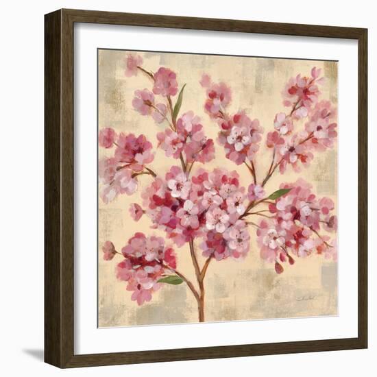 Pink Cherry Branch II-null-Framed Art Print