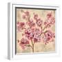 Pink Cherry Branch II-null-Framed Art Print