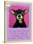 Pink Chihuahua-Cathy Cute-Stretched Canvas