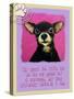 Pink Chihuahua-Cathy Cute-Stretched Canvas