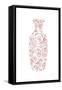 Pink Chinoiserie Vase II-Mercedes Lopez Charro-Framed Stretched Canvas