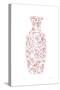 Pink Chinoiserie Vase II-Mercedes Lopez Charro-Stretched Canvas