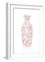 Pink Chinoiserie Vase II-Mercedes Lopez Charro-Framed Art Print