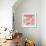 Pink Circular Strokes I-Megan Morris-Framed Art Print displayed on a wall