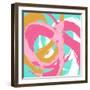 Pink Circular Strokes II-Megan Morris-Framed Art Print