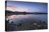 Pink clouds at sunset are reflected in the blue sea, Villasimius, Sardinia, Italy, Mediterranean-Roberto Moiola-Stretched Canvas