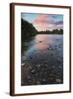 Pink Clouds over the Bystraya River, Kamchatka, Russia, Eurasia-Michael Runkel-Framed Photographic Print