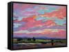 Pink Clouds Over the Foothills-Patty Baker-Framed Stretched Canvas