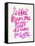 Pink Coffee Wine-Cat Coquillette-Framed Stretched Canvas