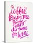 Pink Coffee Wine-Cat Coquillette-Stretched Canvas