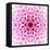 Pink Concentric Flower Center: Mandala Kaleidoscopic Design-tr3gi-Framed Stretched Canvas