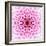 Pink Concentric Flower Center: Mandala Kaleidoscopic Design-tr3gi-Framed Art Print