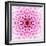 Pink Concentric Flower Center: Mandala Kaleidoscopic Design-tr3gi-Framed Art Print