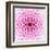 Pink Concentric Flower Center: Mandala Kaleidoscopic Design-tr3gi-Framed Art Print