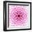 Pink Concentric Flower Center: Mandala Kaleidoscopic Design-tr3gi-Framed Art Print