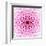 Pink Concentric Flower Center: Mandala Kaleidoscopic Design-tr3gi-Framed Art Print