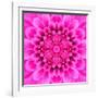 Pink Concentric Flower Center: Mandala Kaleidoscopic Design-tr3gi-Framed Art Print