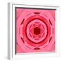 Pink Concentric Flower Center: Mandala Kaleidoscopic Design-tr3gi-Framed Art Print