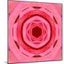 Pink Concentric Flower Center: Mandala Kaleidoscopic Design-tr3gi-Mounted Art Print