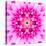 Pink Concentric Flower Center: Mandala Kaleidoscopic-tr3gi-Stretched Canvas