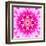 Pink Concentric Flower Center: Mandala Kaleidoscopic-tr3gi-Framed Art Print