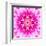 Pink Concentric Flower Center: Mandala Kaleidoscopic-tr3gi-Framed Art Print