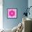 Pink Concentric Flower Center: Mandala Kaleidoscopic-tr3gi-Framed Art Print displayed on a wall