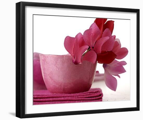 Pink Cyclamens-null-Framed Art Print