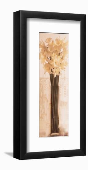Pink Daffodils in a Glass Vase-Richard Sutton-Framed Art Print