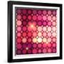 Pink Disco Circles Abstract Background-art_of_sun-Framed Art Print