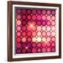 Pink Disco Circles Abstract Background-art_of_sun-Framed Art Print