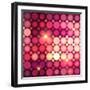 Pink Disco Circles Abstract Background-art_of_sun-Framed Art Print