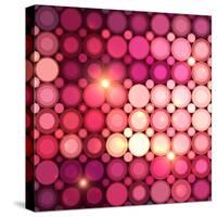 Pink Disco Circles Abstract Background-art_of_sun-Stretched Canvas