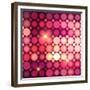 Pink Disco Circles Abstract Background-art_of_sun-Framed Premium Giclee Print